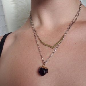 Amethyst layering necklace
